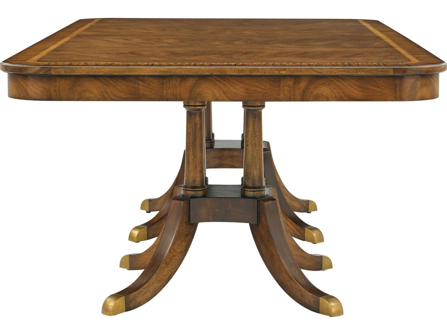 Sloane Rectangle 140-Inch Dining Table in Edwardian Brown Finish