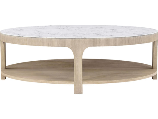 Horizon Round Quartz Coffee Table in Day Finish