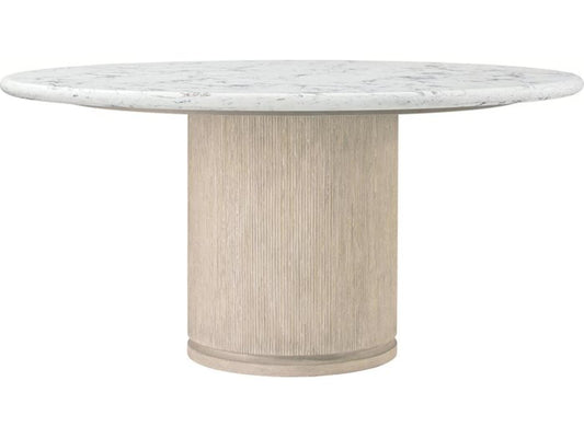 Horizon Round Dining Table with Quartz Top in Day Finish