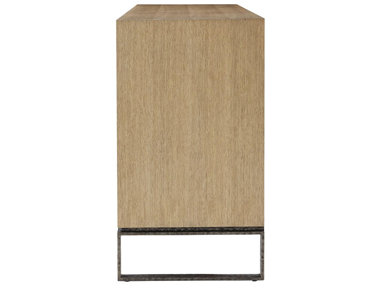 Essence Blonde Oak Media Cabinet with Aluminum Sled Base