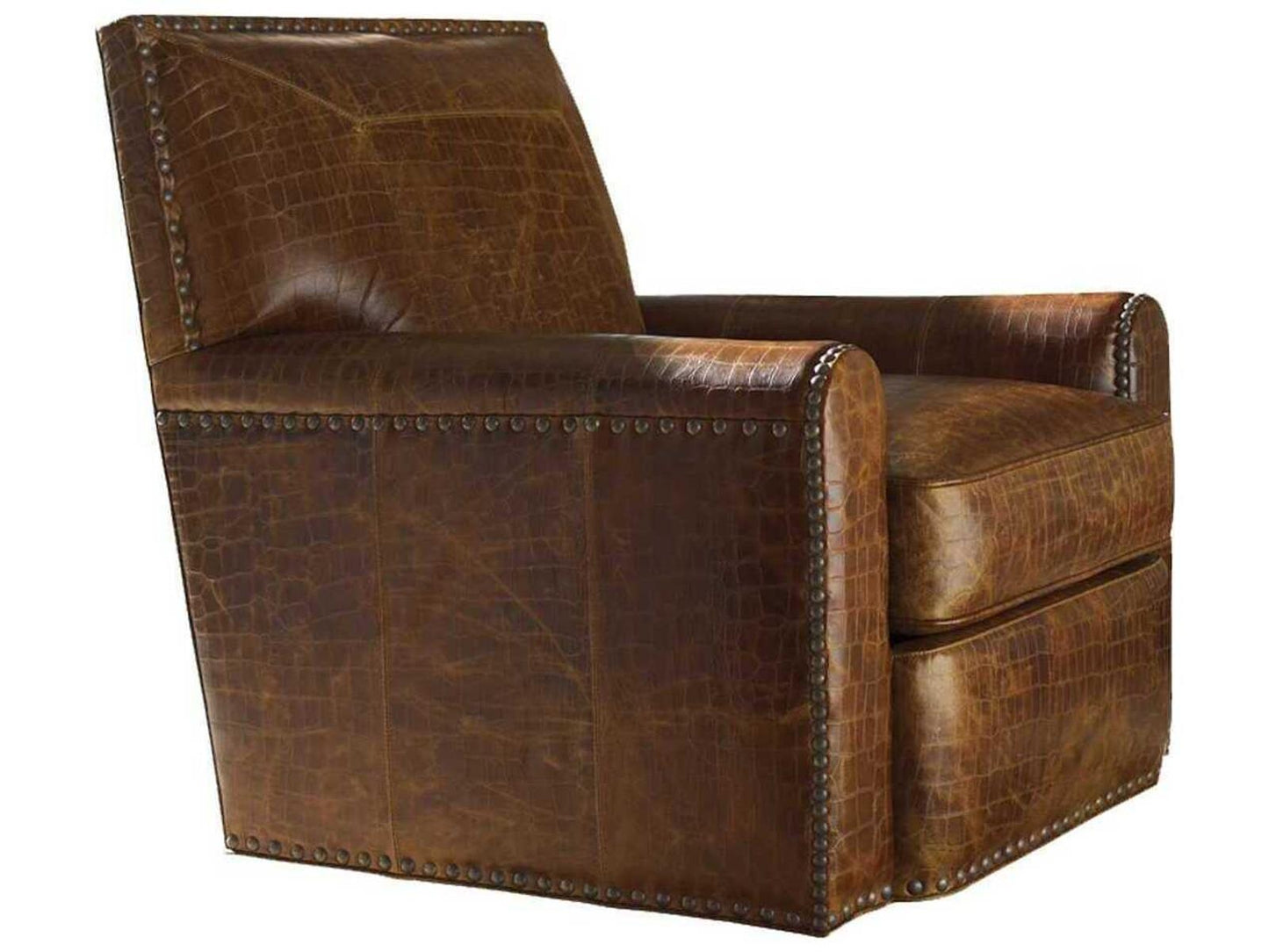 Stirling Park Leather Swivel Accent Chair