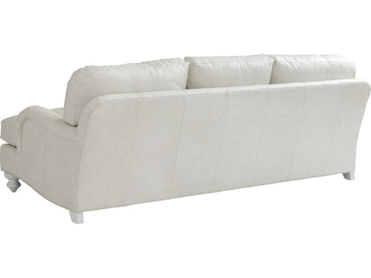 Ocean Breeze White Leather Sofa