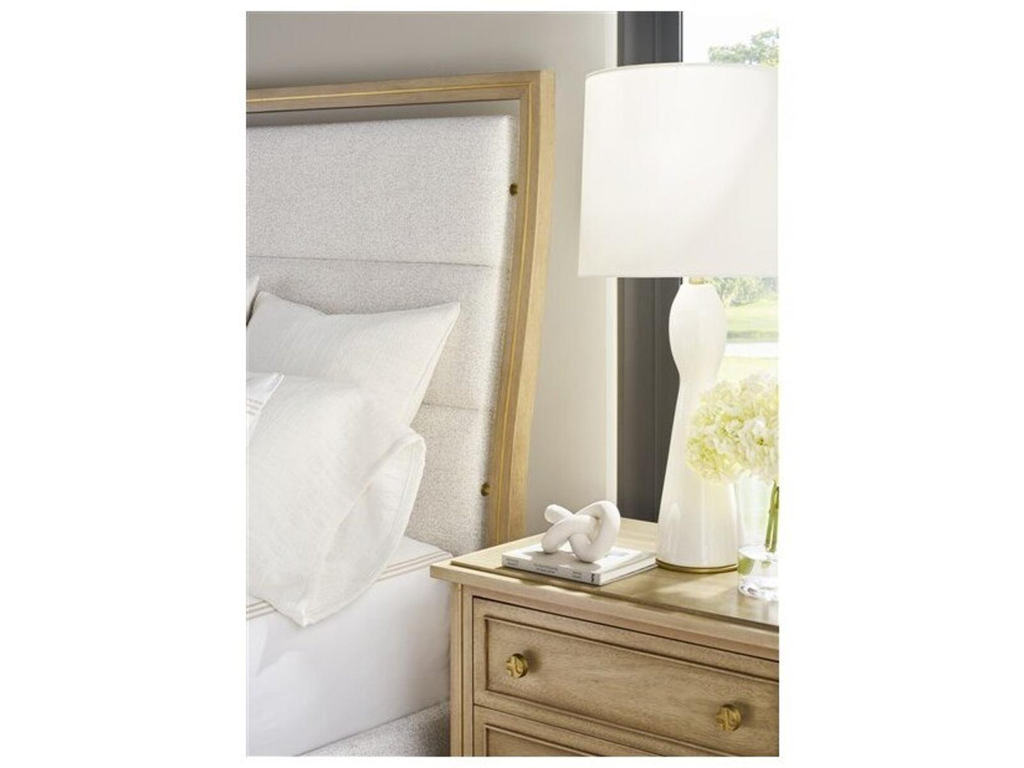 Reflection 2-Drawer Nightstand in Latte Bleached Mahogany