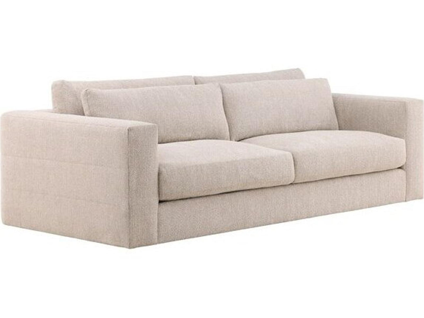 Leone 3-Seat Upholstered Sofa in Topper Oatmeal Beige