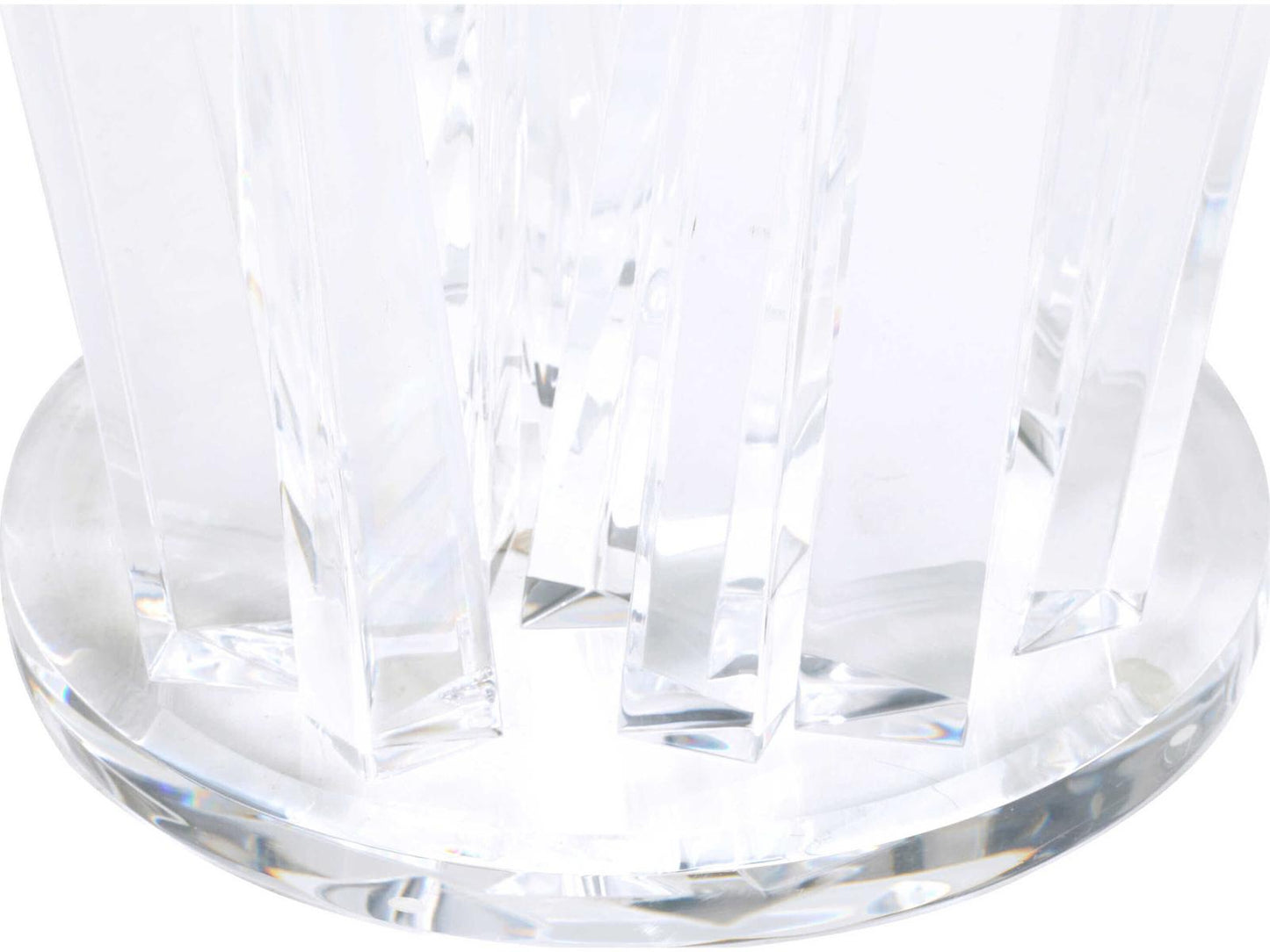 Geode Round Glass Clear End Table