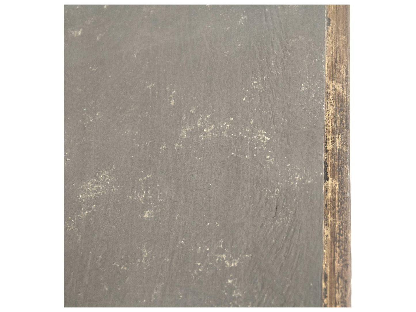 Adrian Adjustable Length Console Table Distressed Olive Grey with Gold Leaf Details