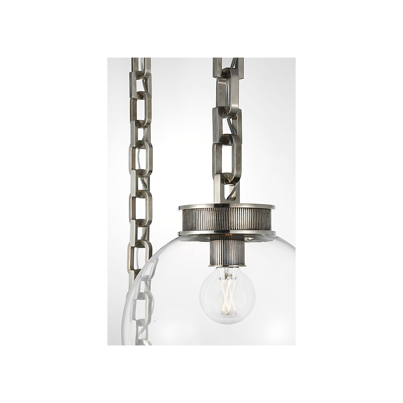 Bellamy 2 Light Statement Chain 12" Globe Chandelier