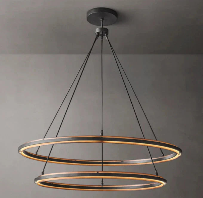 Peralta Dual-Layer Circular Chandelier 60"