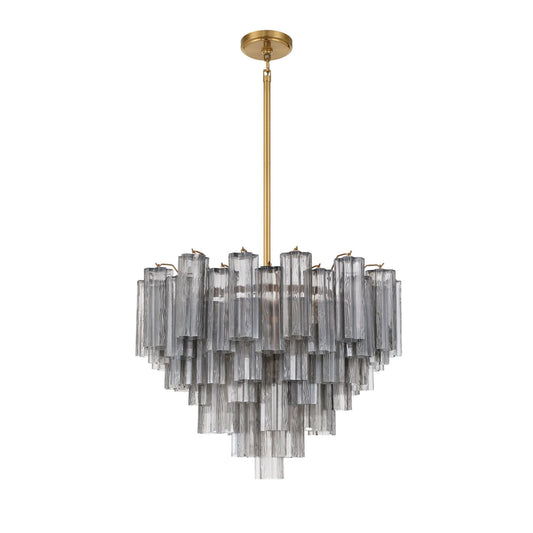 Addis 26.75'' Aged Brass Chandelier Gray 26.75"W x 21.5"H x 26.75"D