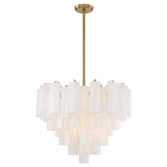 Addis 26.75'' Aged Brass Chandelier White 26.75"W x 21.5"H x 26.75"D