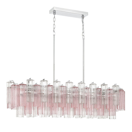 Addis 51.75'' Polished Chrome Linear Chandelier 51.75"W x 14.25"H x 14"D