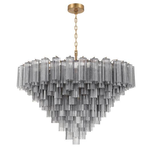 Addis 49'' Aged Brass Chandelier Gray 49"W x 42.5"H x 49"D