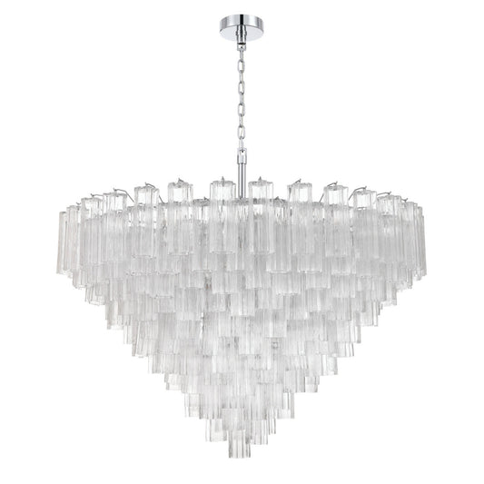 Addis 49'' Polished Chrome Chandelier Clear 49"W x 42.5"H x 49"D