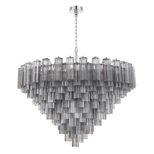 Addis 49'' Polished Chrome Chandelier Gray 49"W x 42.5"H x 49"D