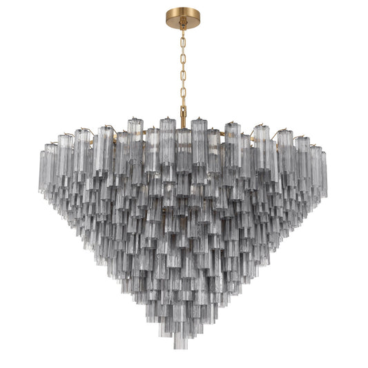 Addis 62'' Aged Brass Chandelier Gray 62"W x 40"H x 62"D