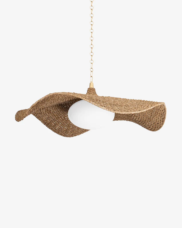 Corbett Levene 1 Light Vintage Gold Leaf Pendant Ceiling Light