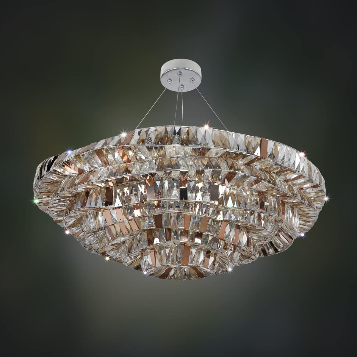 Gehry 21 Light 39-3/8" Wide Crystal Chandelier