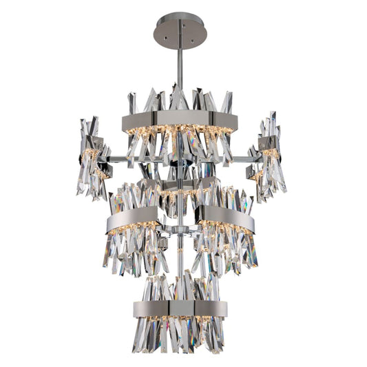 Allegri Glacier 36" Wide LED Crystal Chandelier