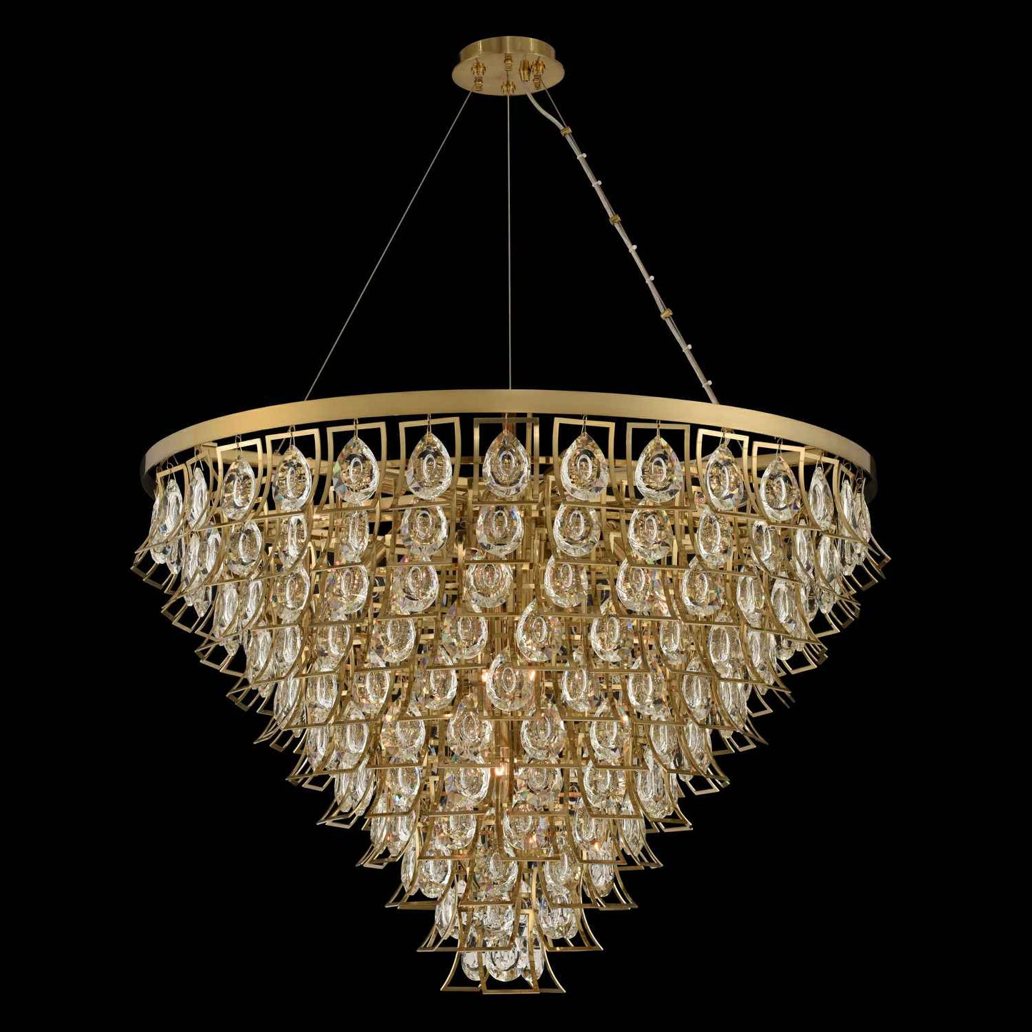 Carmella 36" Wide 11 Tier Waterfall Chandelier with Firenze Crystal