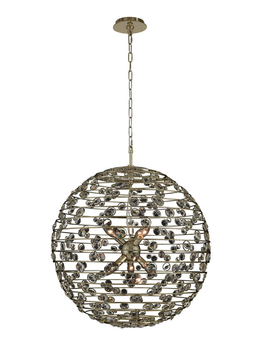 Gemini 26" Wide Pendant with Firenze Crystal