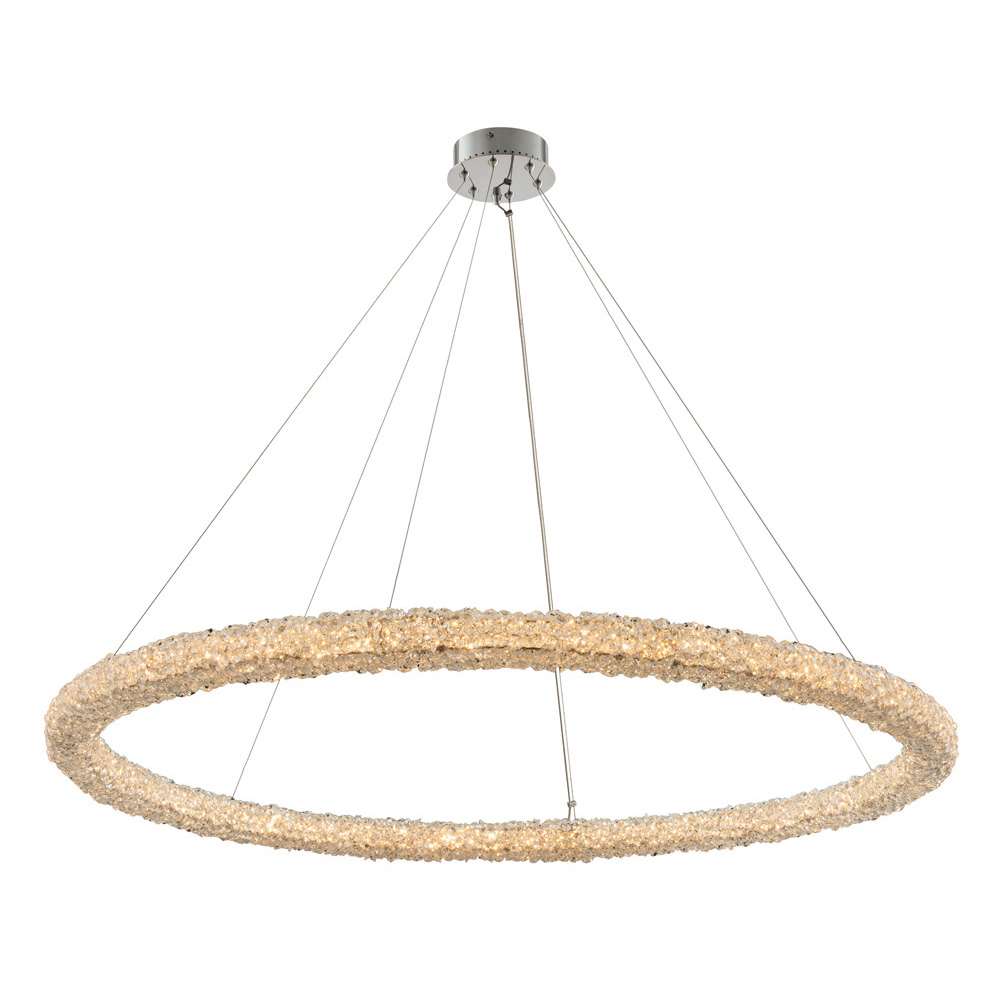 Lina 48" Wide LED Crystal Ring Chandelier