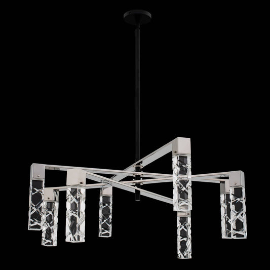Serres 8 Light 36" Wide LED Crystal Chandelier