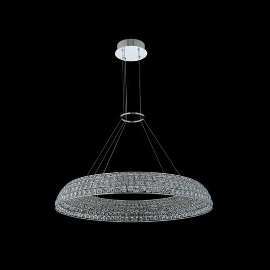 Allegri Nuvole 36" Wide LED Crystal Drum Chandelier