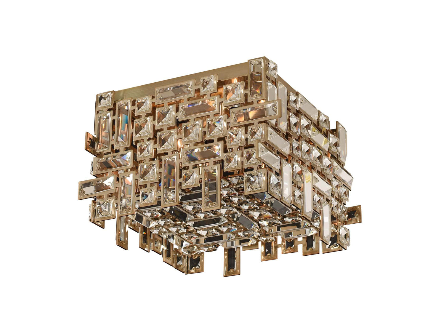 Vermeer 14" Wide Flush Mount Ceiling Fixture with Swarovski Crystal