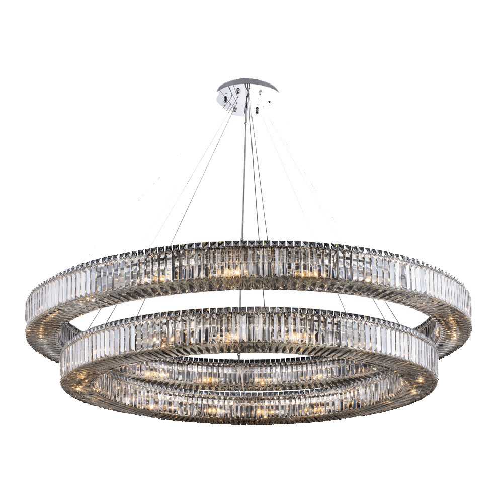 Rondelle 38 Light 72" Wide Crystal Ring Chandelier