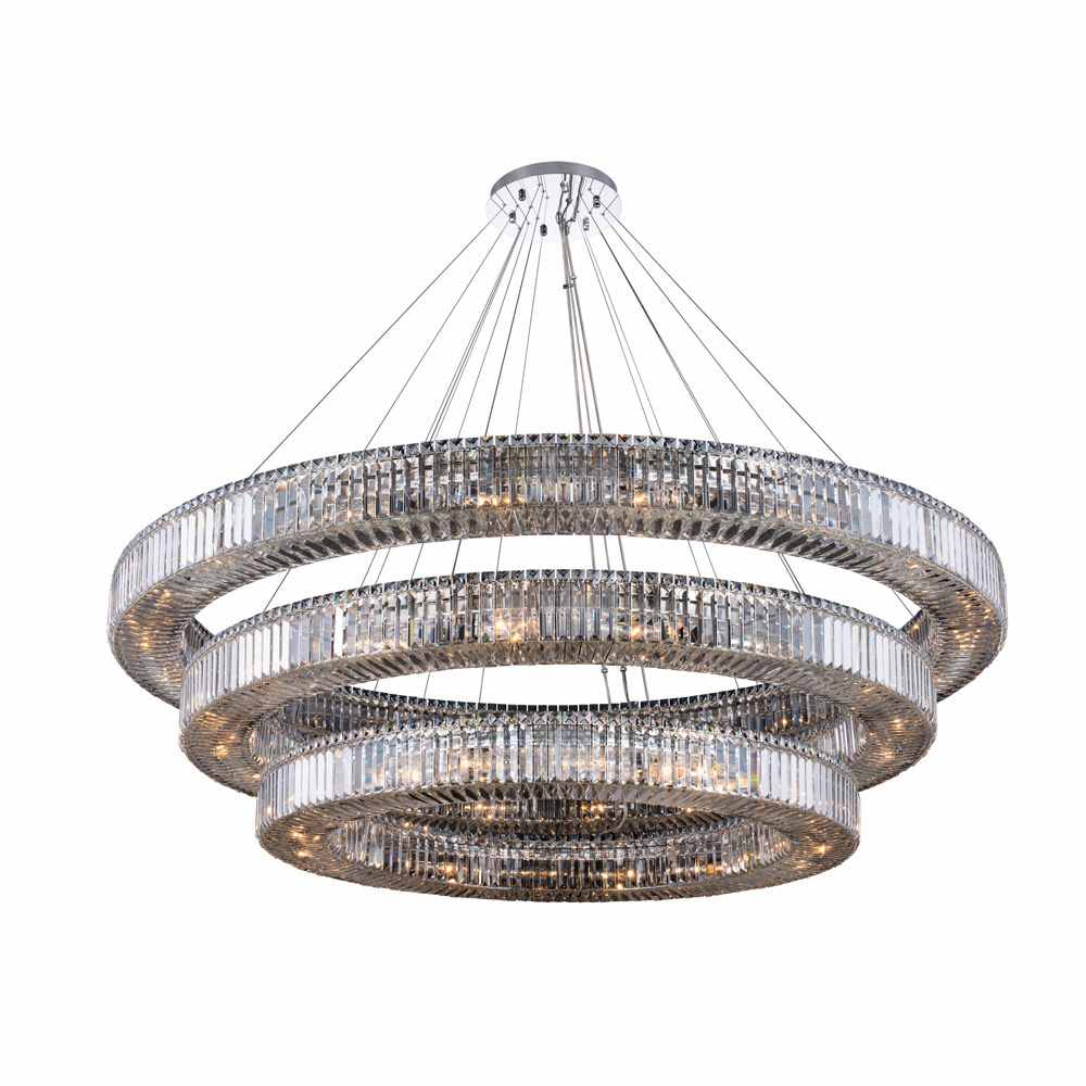 Rondelle 56 Light 72" Wide Crystal Ring Chandelier