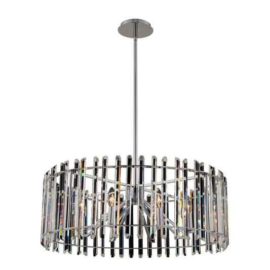 Viano 8 Light 28" Wide Crystal Drum Chandelier