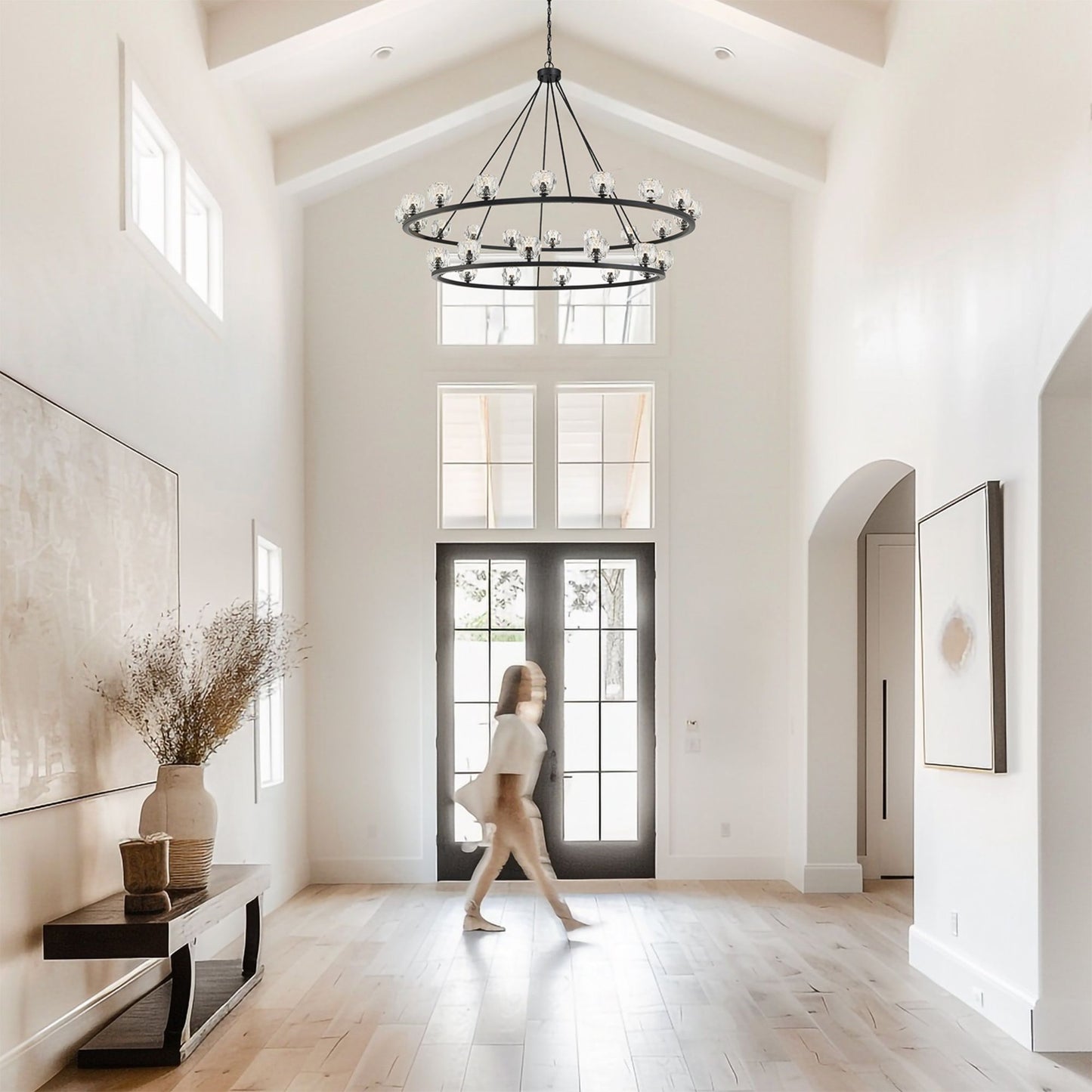 Aragon 60'' LED Matte Black Chandelier Black 60"W x 46"H x 60"D
