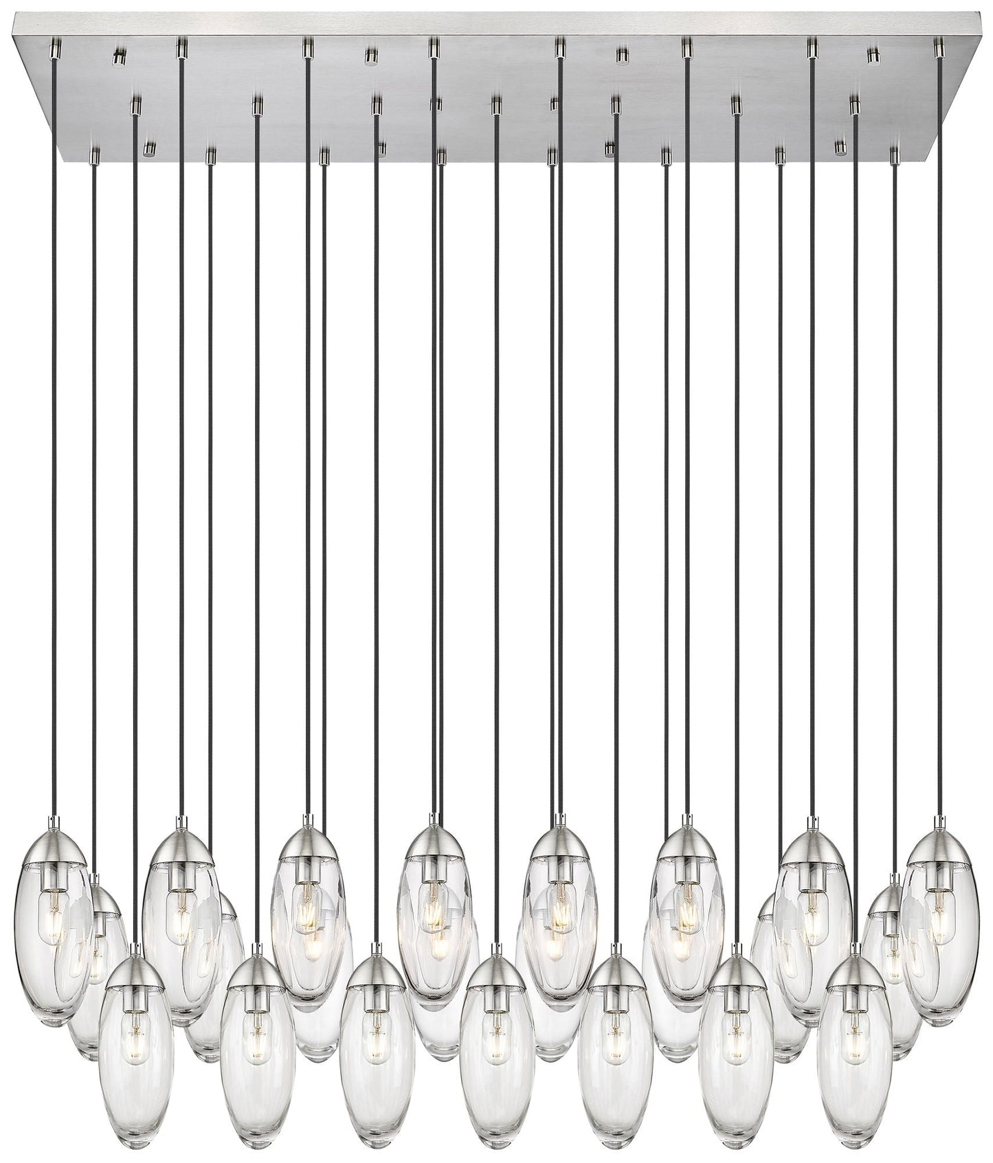 Arden by Z-Lite Brushed Nickel 23 Light Linear Chandelier