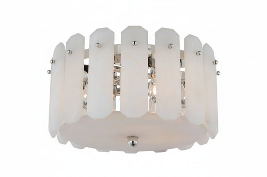 Alabaster Downtor Chandelier 15"D