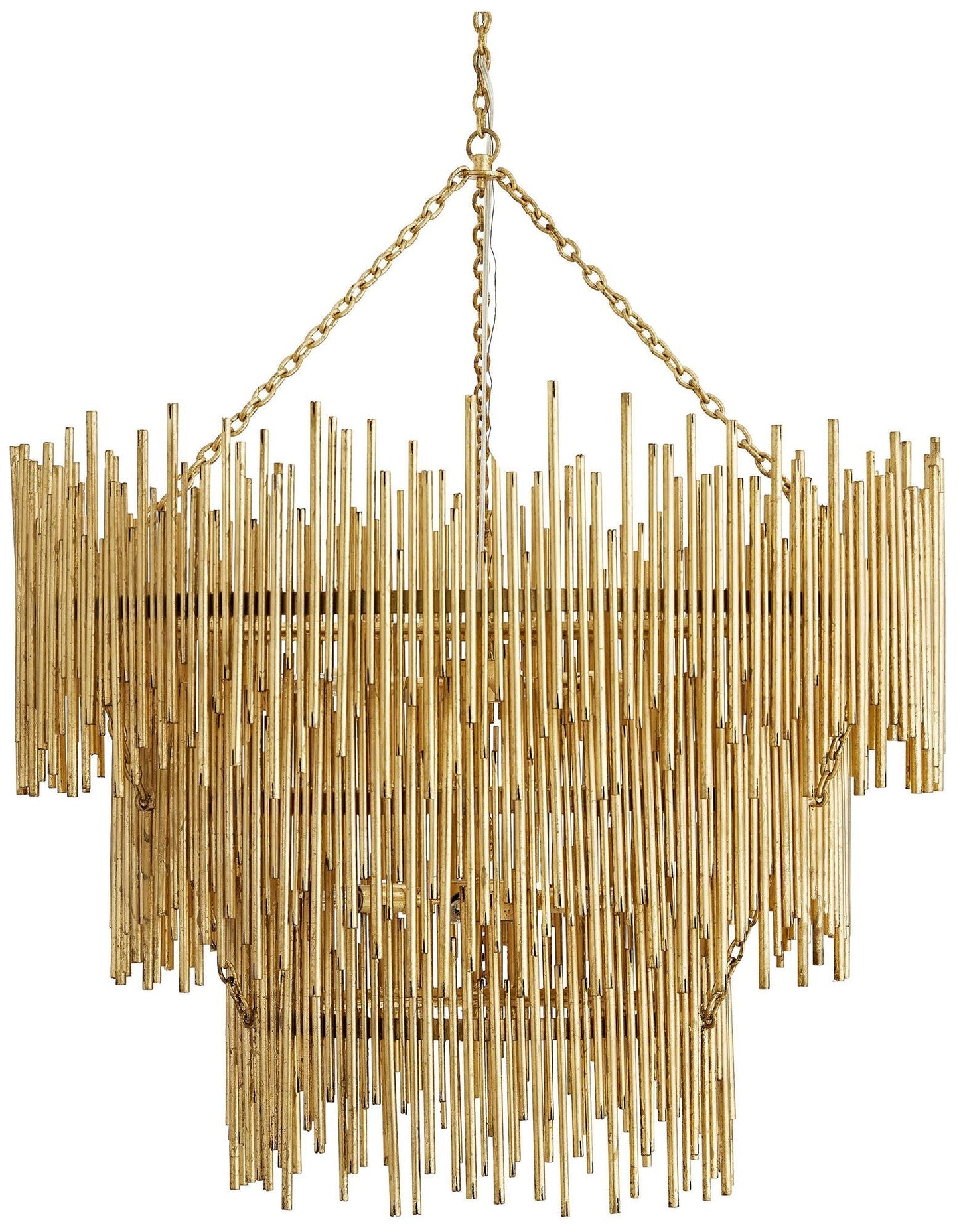 Arteriors Home Prescott 35"W Gold Leaf 12-Light Chandelier
