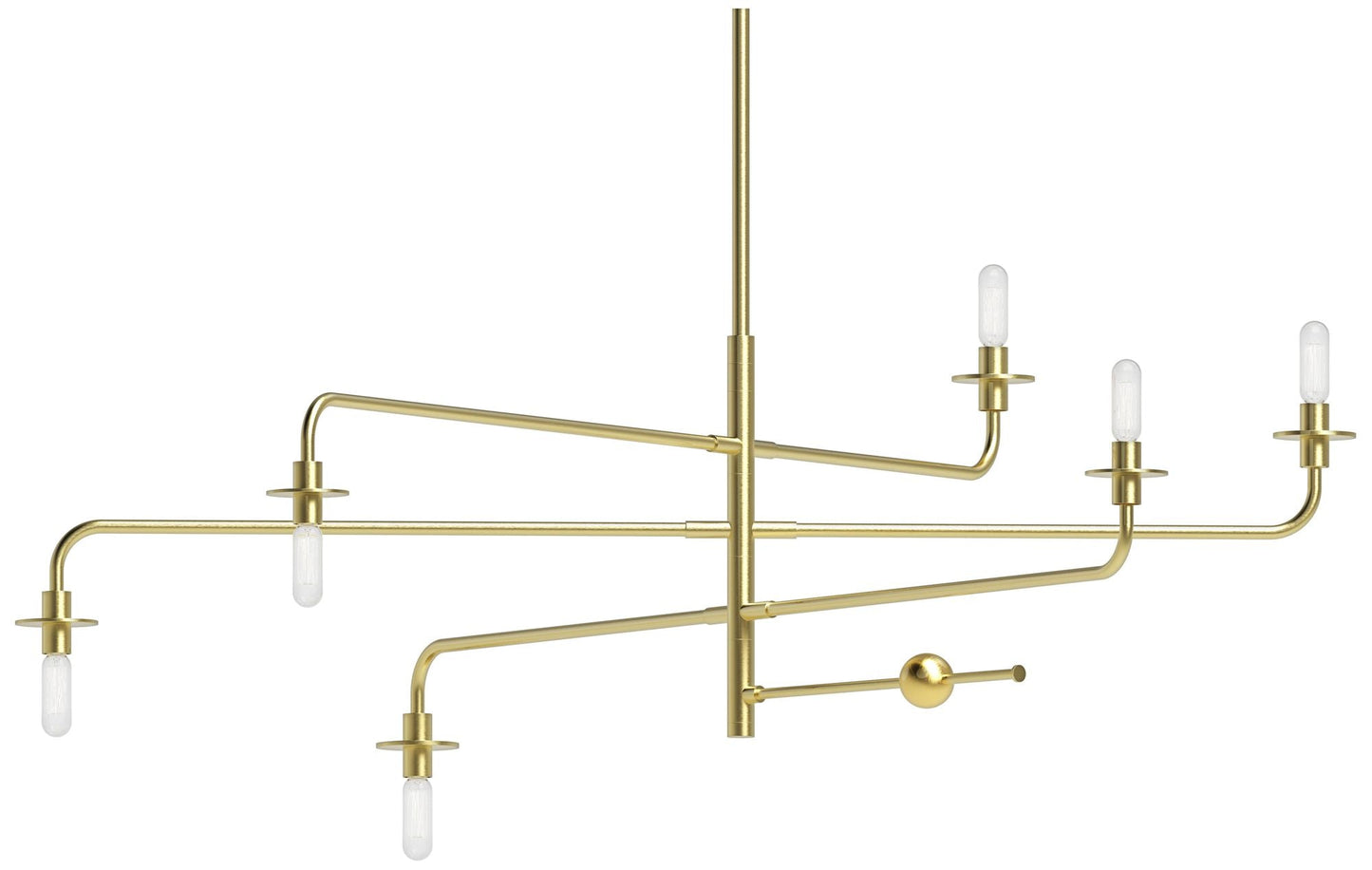 Atelier 40.25" 6 Light Satin Brass Pendant