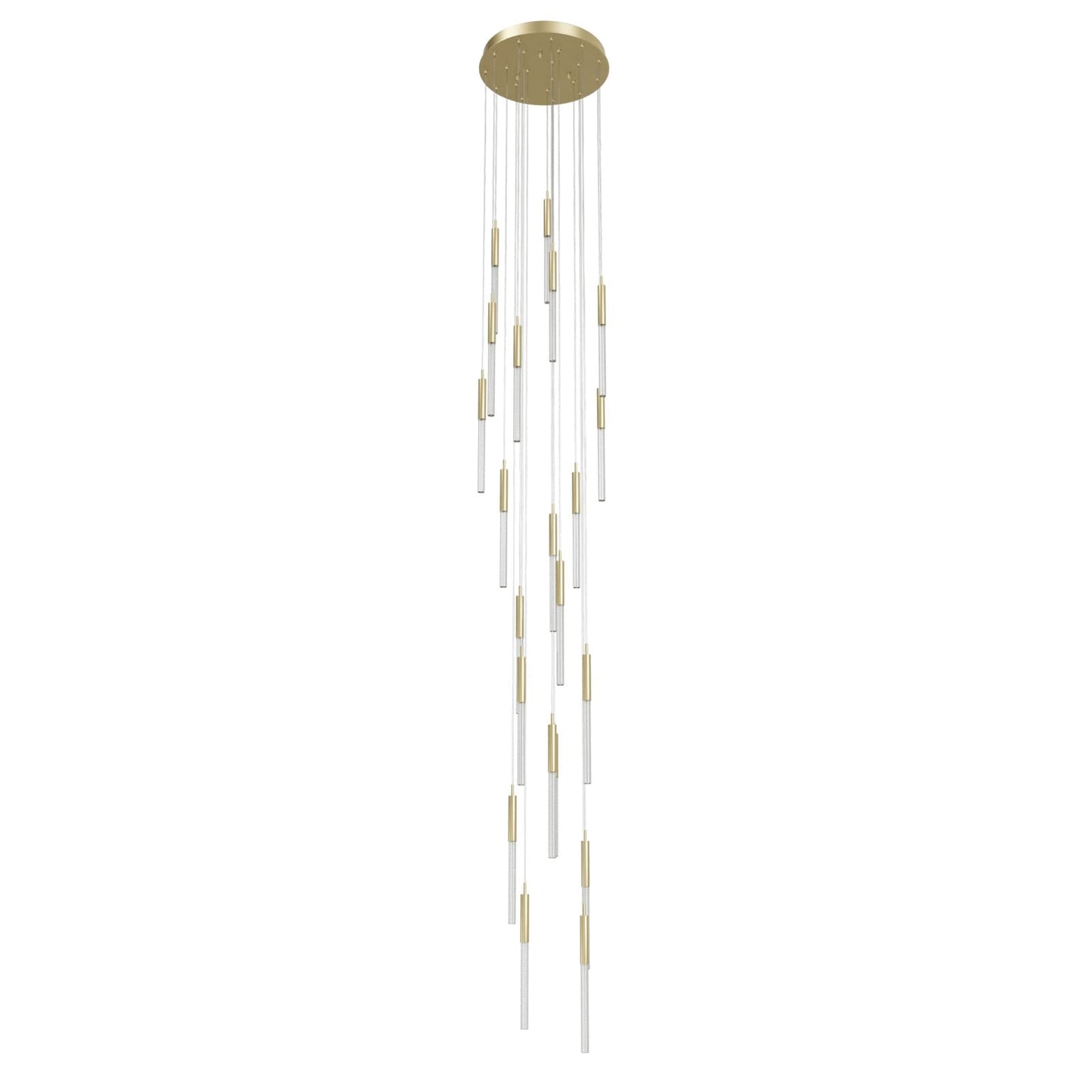 Main St. 21 Light 22" Wide LED Multi Light Pendant with Boa Glass Shades