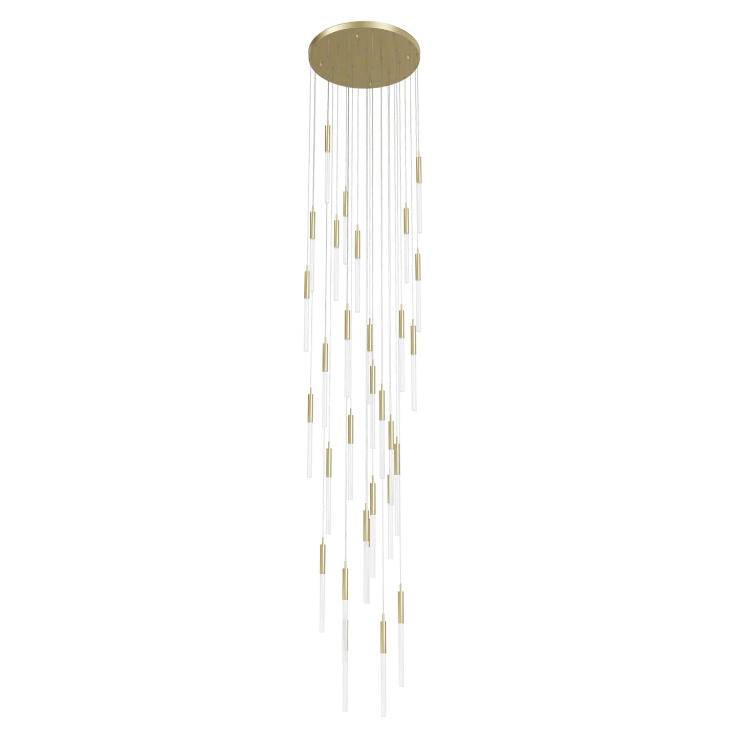 Main St. 31 Light 30" Wide LED Multi Light Pendant with Frosted Glass Shades