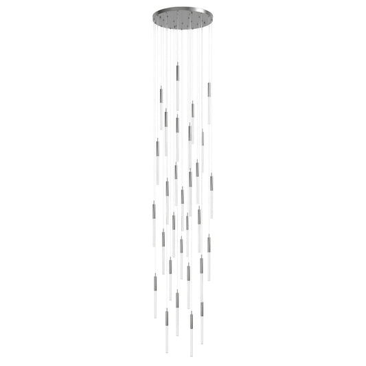 Main St. 31 Light 30" Wide LED Multi Light Pendant with Snow Glass Shades
