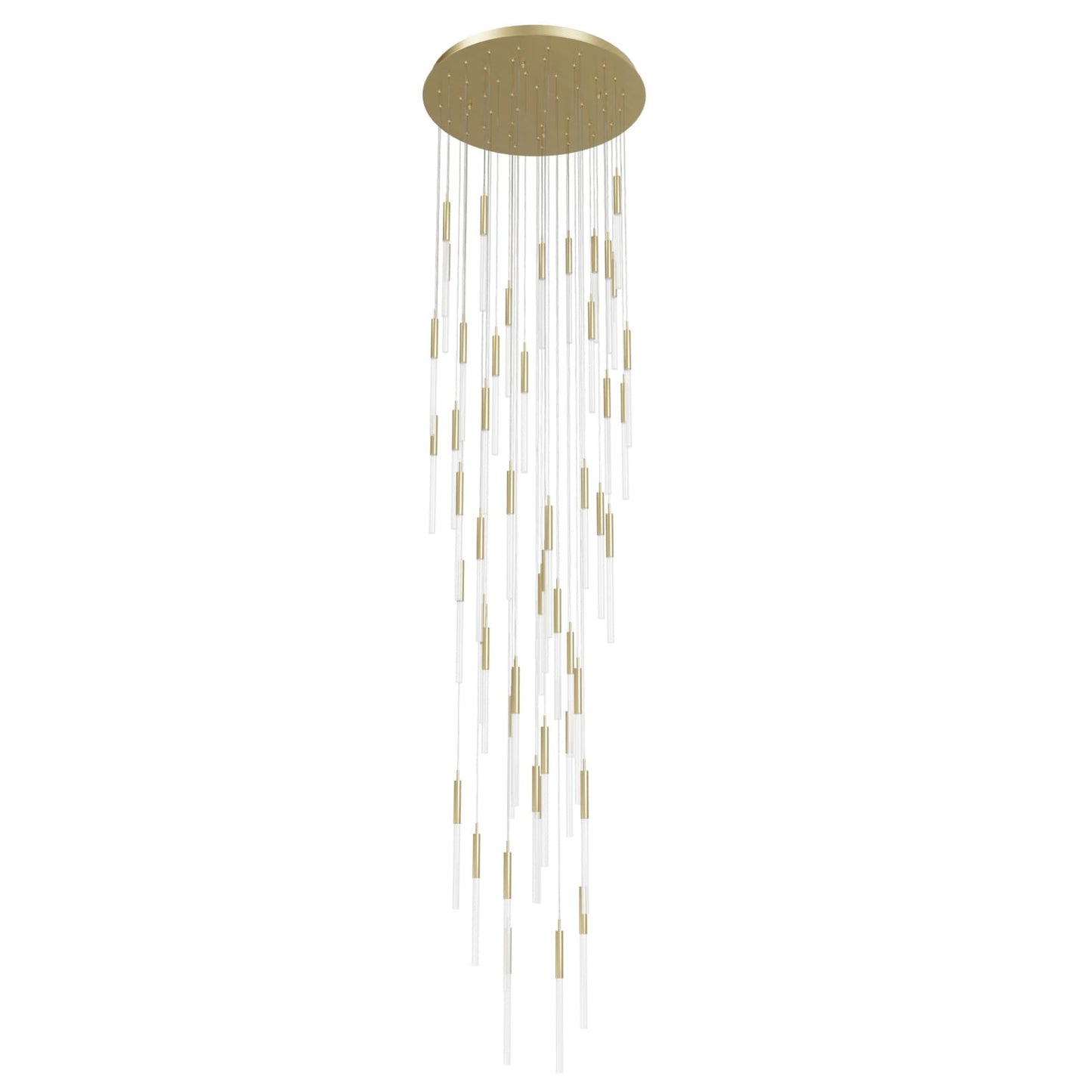 Main St. 51 Light 37" Wide LED Multi Light Pendant with Frosted Glass Shades