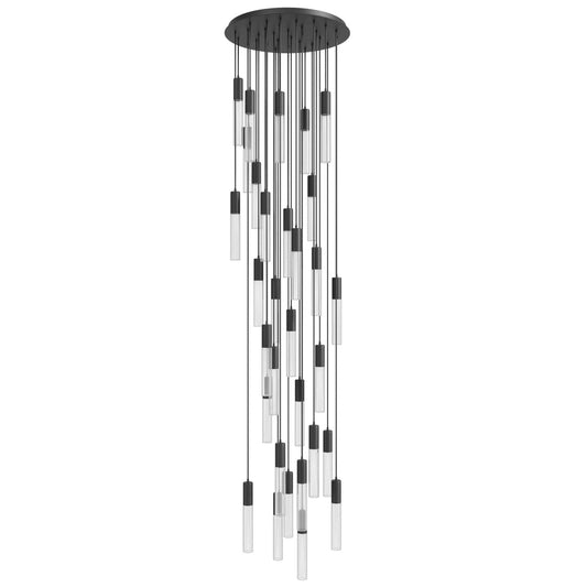 Strand 31 Light 32" Wide LED Multi Light Pendant with Glass Shades