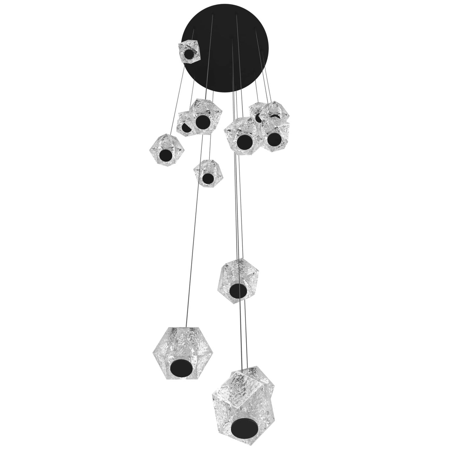 Beluga 22" Wide LED Multi Light Pendant with Faceted Acrylic Shades