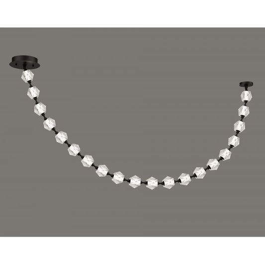 Beluga 90" Wide LED Linear Pendant with Faceted Acrylic Shades