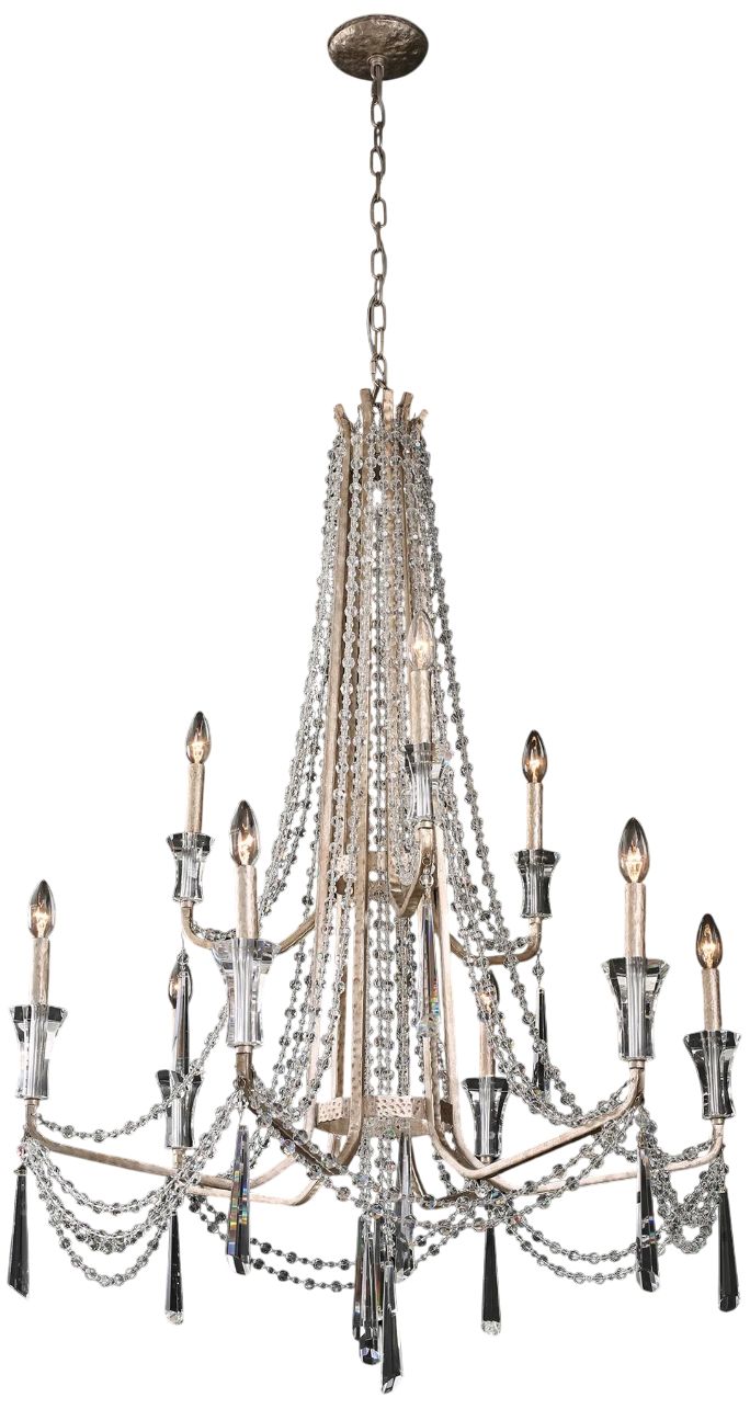 Barcelona 34 1/2" Wide Transcend Silver Crystal Chandelier