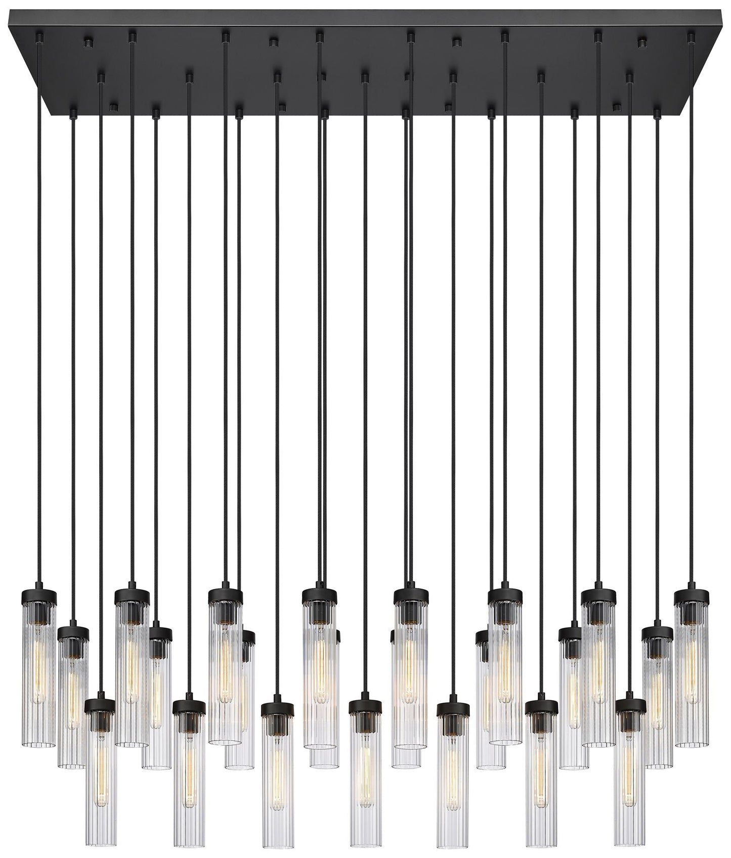 Beau by Z-Lite Matte Black 23 Light Linear Chandelier