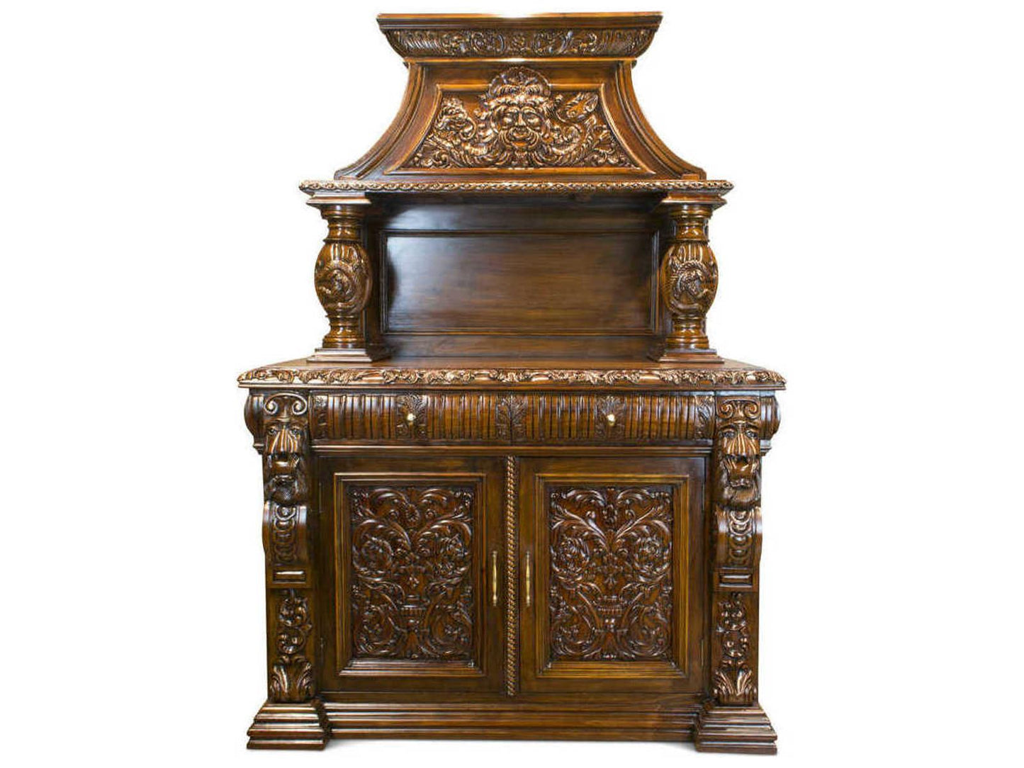 Kiligharrah 48 Rosewood Sideboard,"<div class="flex flex-col max-w-1/4">
<span class="w-full text-base font-semibold mb-2">Features</span><ul class="list-disc pl-5">
<li class="text-sm my-1"><div class="w-full html-content-container">This ornately decorat