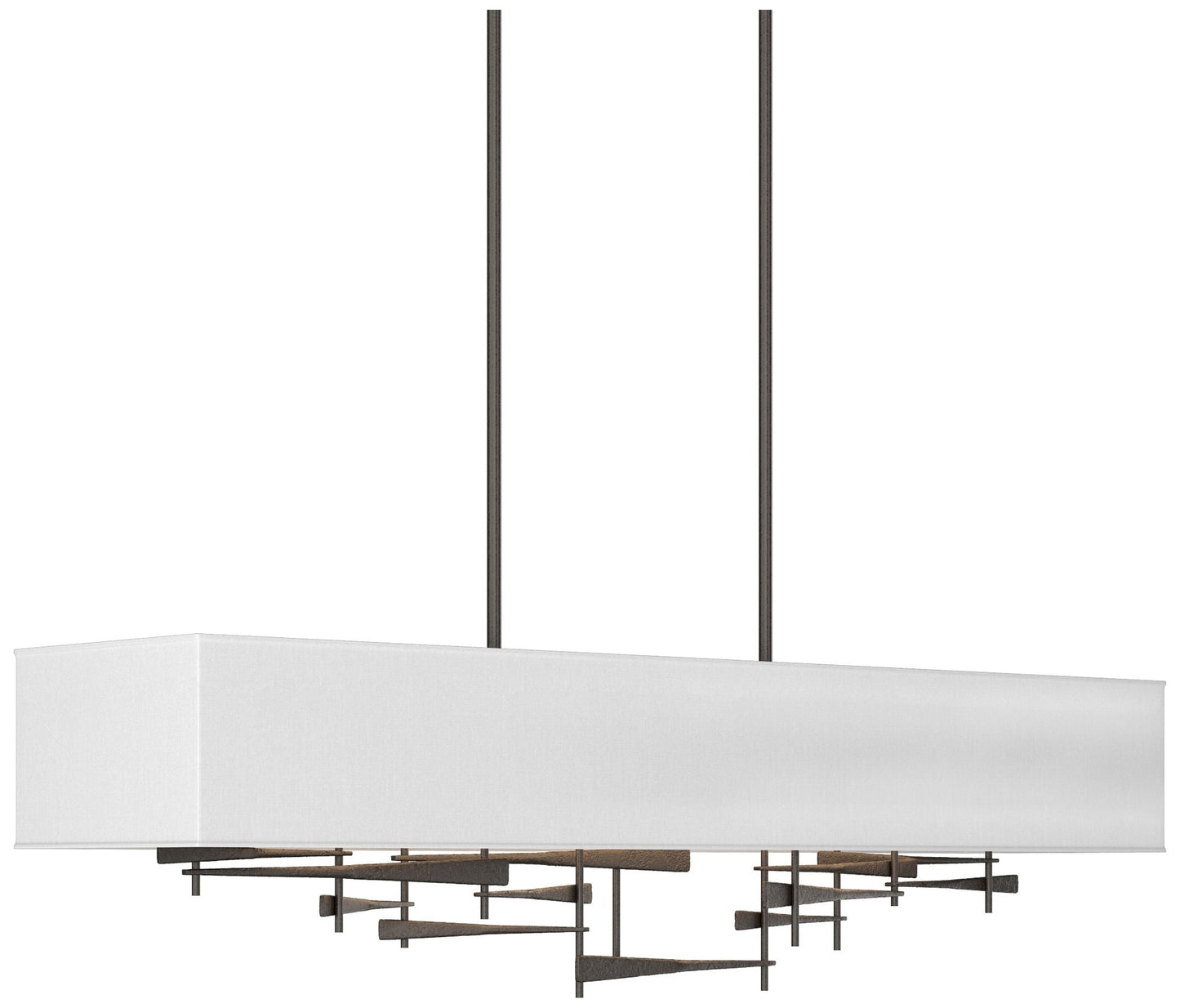 Cavaletti 42"W Oil Rubbed Bronze Short Height Pendant w/ Anna Shade