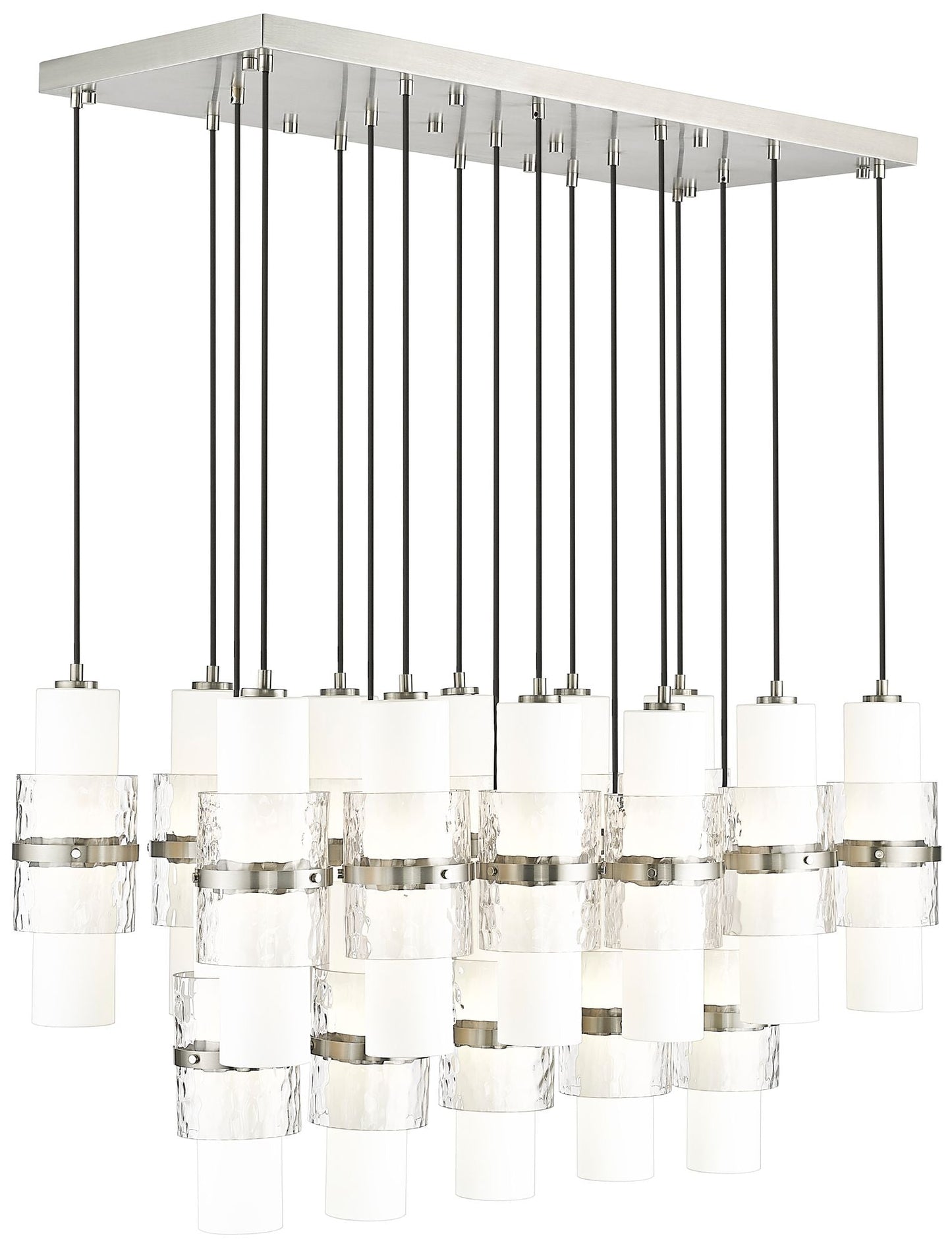 Cayden by Z-Lite Brushed Nickel 17 Light Linear Chandelier