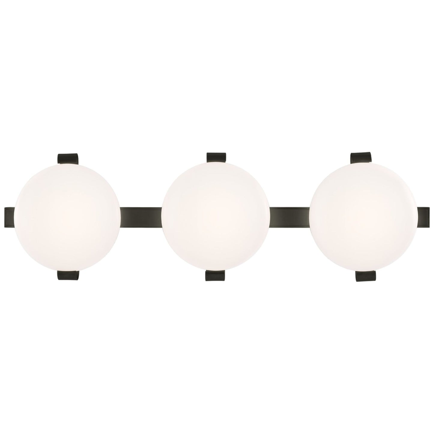 Champalimaud Marisol 28" Bath Bar in Gun Metal with White Glass Wall Light W28" x H8.5"