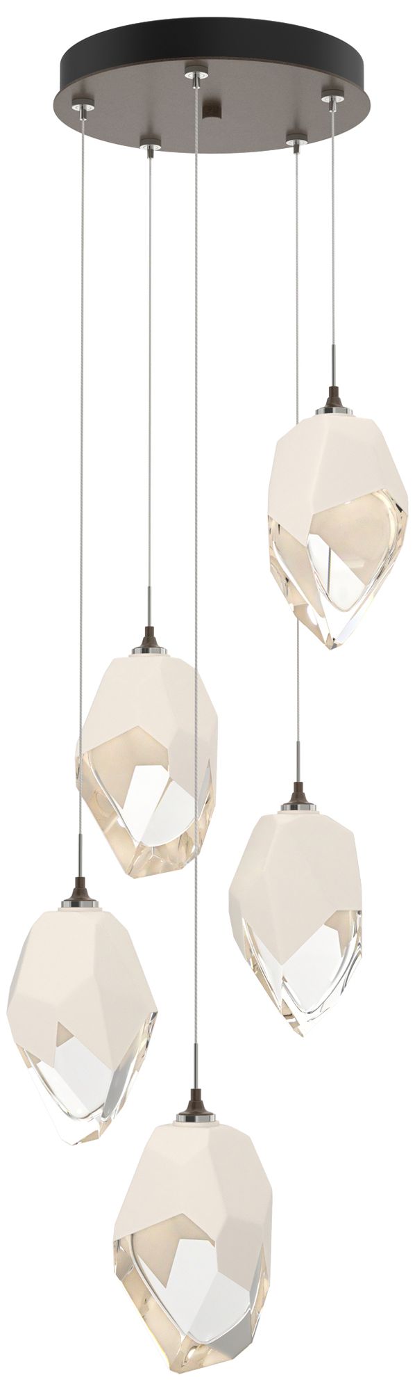Chrysalis 16.1"W 5-Light Crystal Bronze Large Crystal Standard Penda